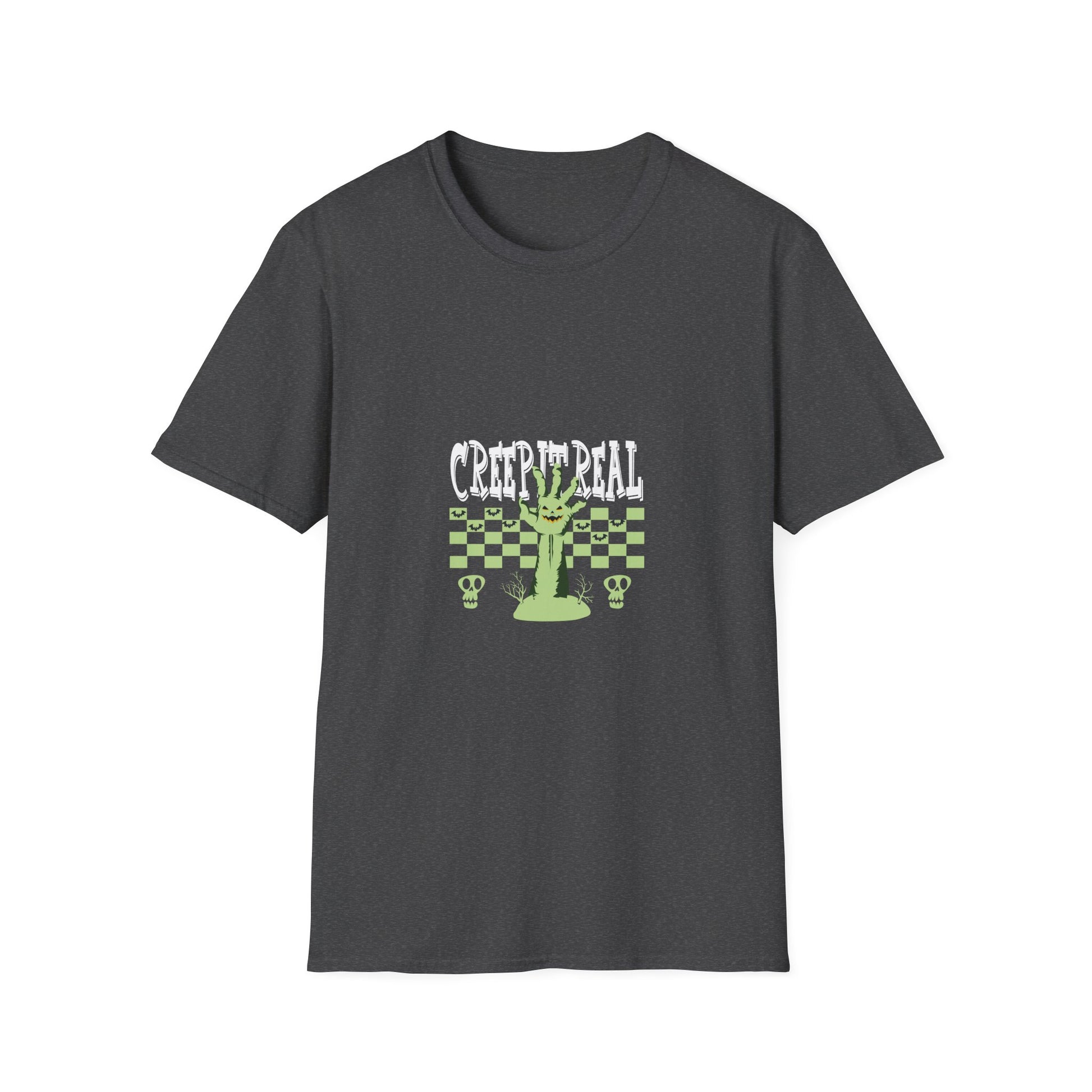 Creep Real T-Shirt — Glow Green Haunted Hand Halloween Tee