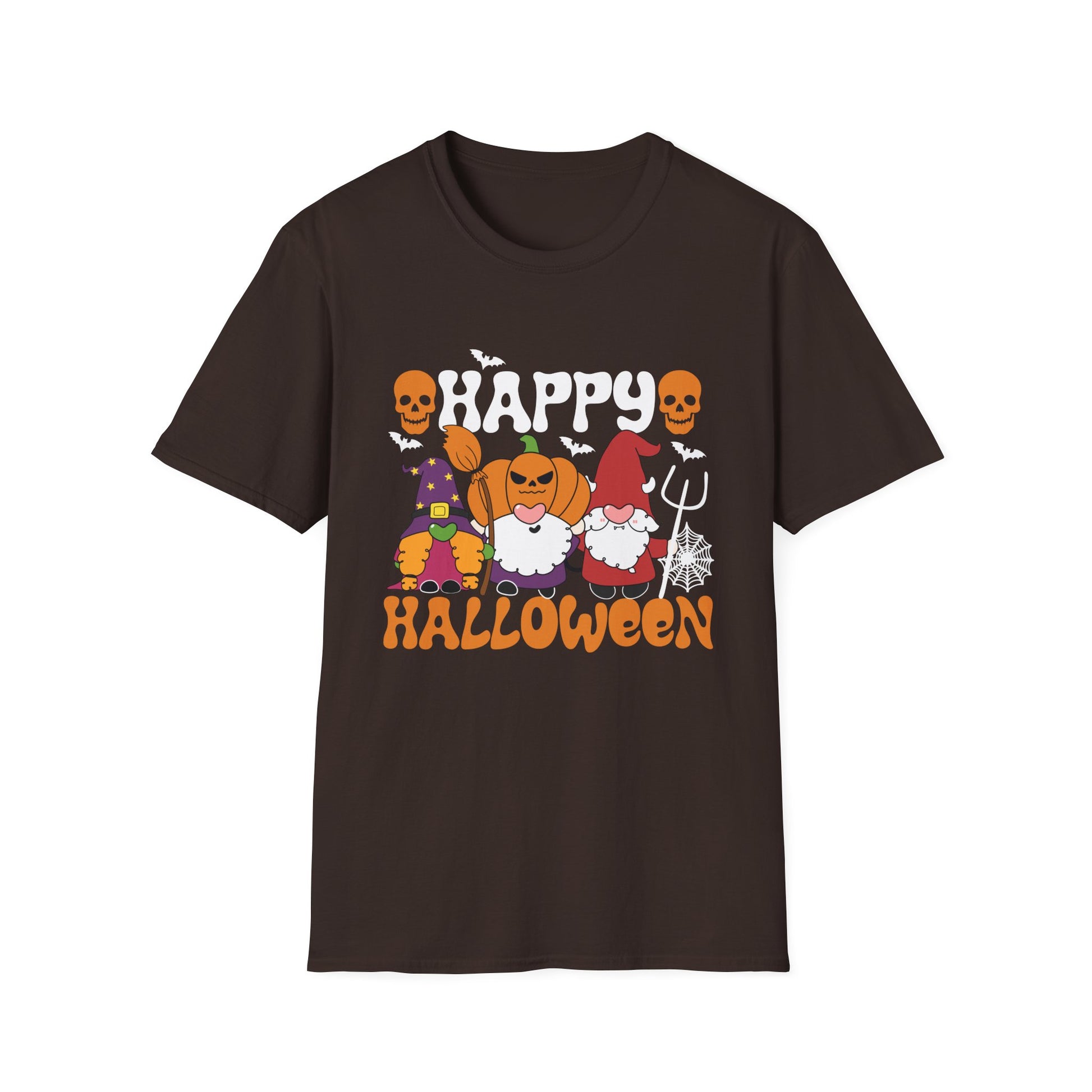 Halloween Gnome T-Shirt — Cute Pumpkin Gnomes "Happy Halloween" Tee