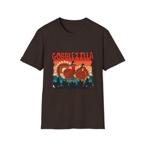 Gobblezilla Turkey T-Shirt — Funny Thanksgiving Graphic Tee