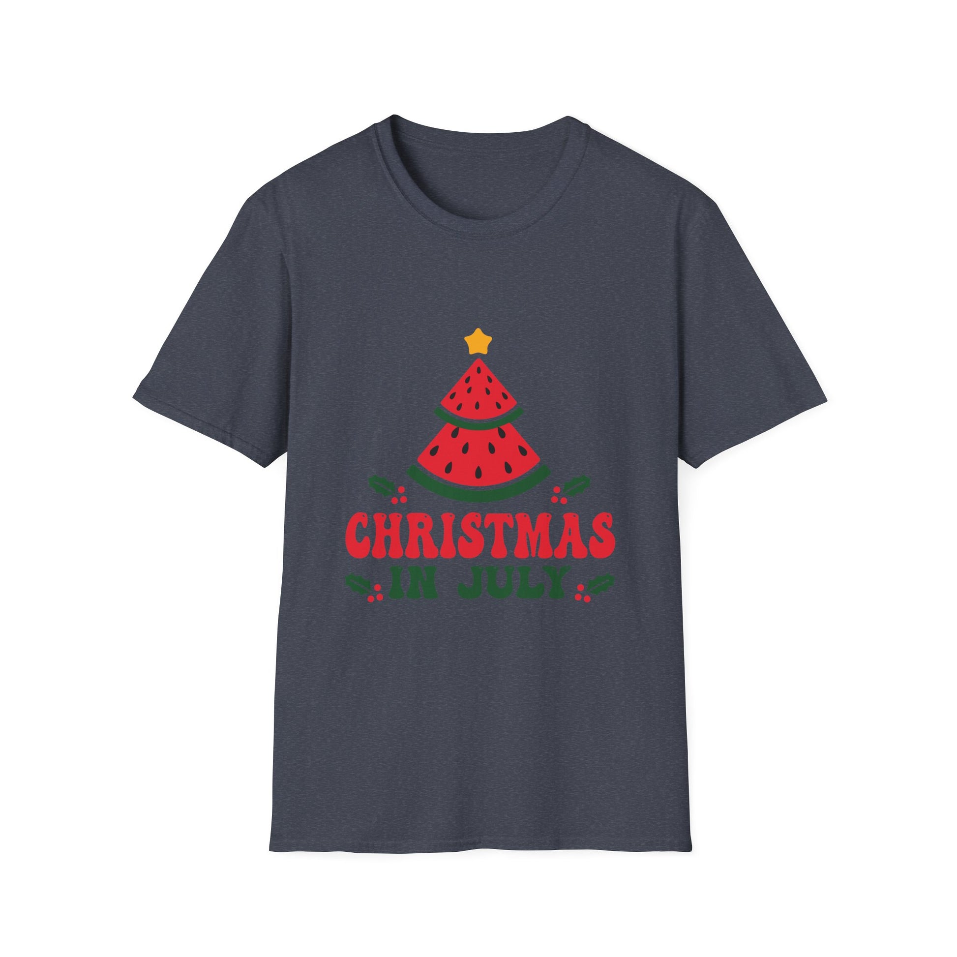 Christmas In July Watermelon Christmas Tree Unisex T-Shirt