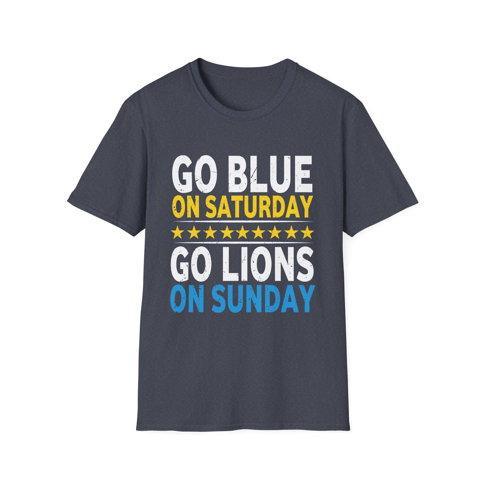 Go Blue On Saturday Go Lions On Sunday  Football Fan Costume Unisex T-Shirt