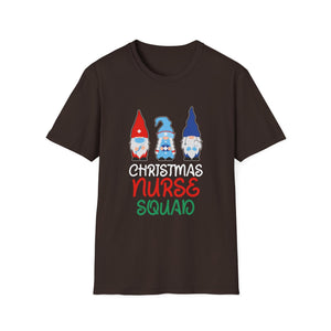 Christmas Nurse Squad T‑Shirt — Cute Gnome Holiday Tee for Nurses