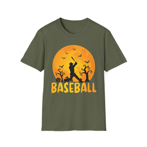 Baseball Player Halloween Spooky Baseball Lover Halloween Unisex Softstyle T-Shirt